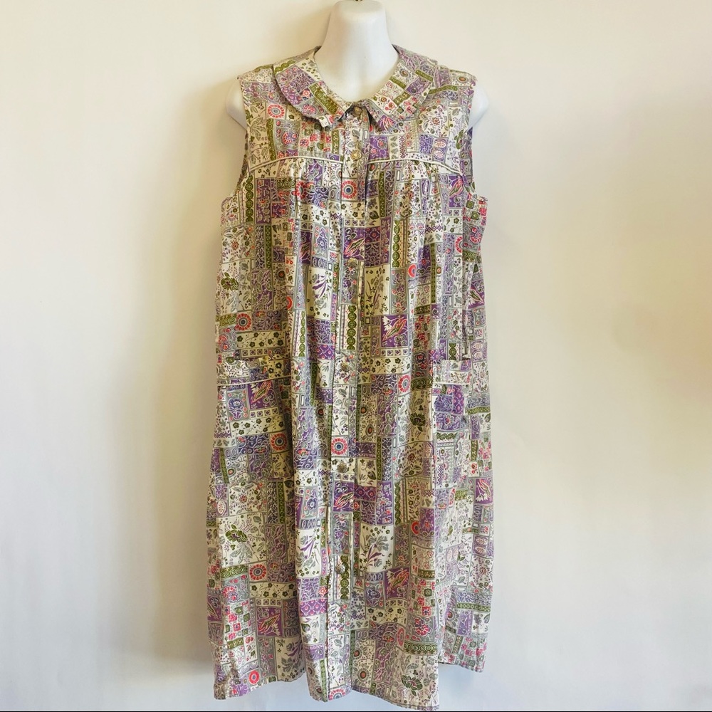 Radlee Vintage Patterned Sleeveless House Dress